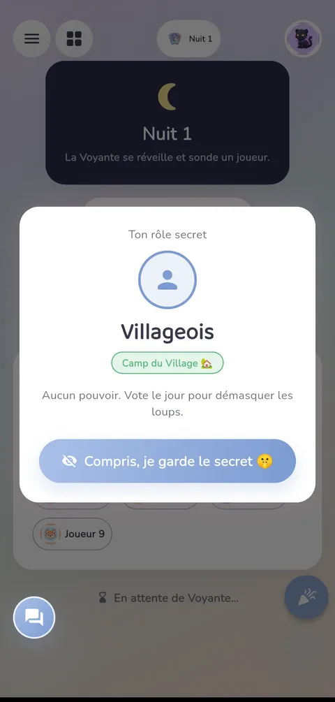 Capture d'écran — Pleine Lune : Une partie en cours