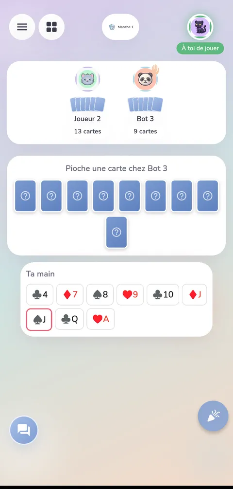 Capture d'écran — Le Pouilleux : Une partie en cours